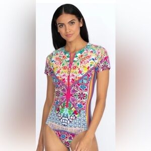 Johnny Was Vibrant Floral Swimwear